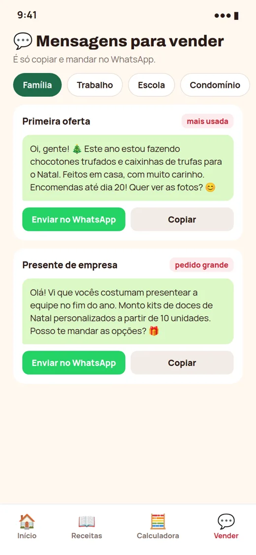 Mensagens prontas para vender no WhatsApp